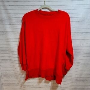 AERIE SOFT TUNIC CREW SWEATER IN RED, SZ SMALL, LIKE NEW!